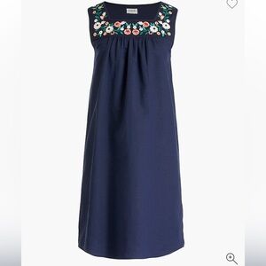 J. Crew Factory Embroidered square neck dress Size Large